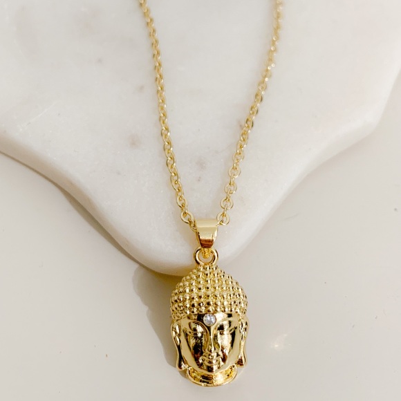 444 Style Jewelry - Buddha Head Necklace | 14k Gold Filled